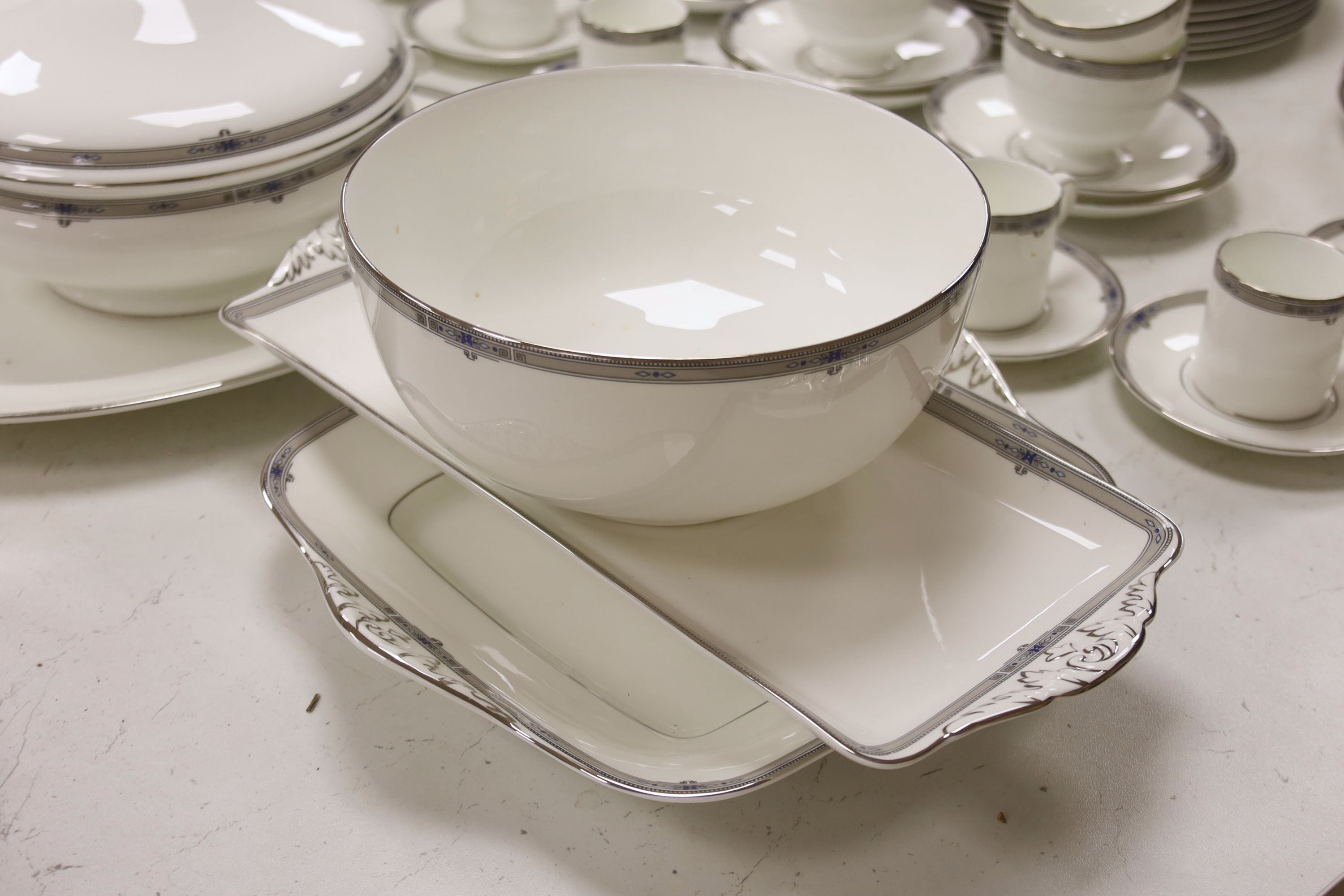 A large quantity contemporary Wedgwood Amherst dinner wares